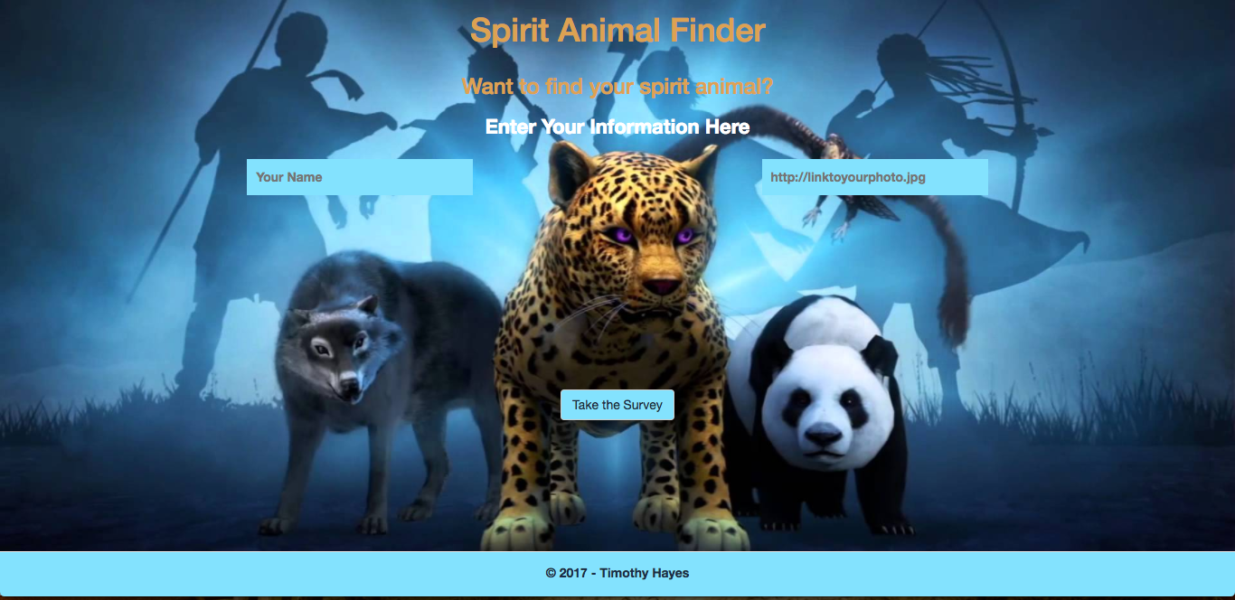 Friend Finder Home Page